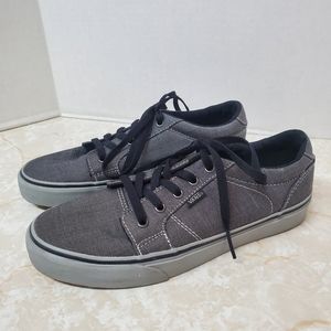 Vans Off the Wall Gray Black Skater Shoes Sneakers Casual Sz 8 Mens